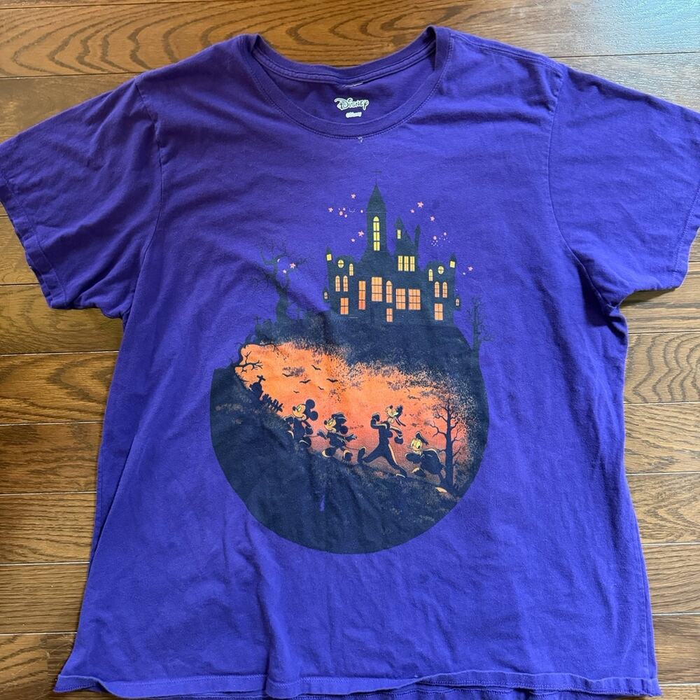 Disney Mickey Mouse Halloween Purple T-Shirt Women’s Size Large